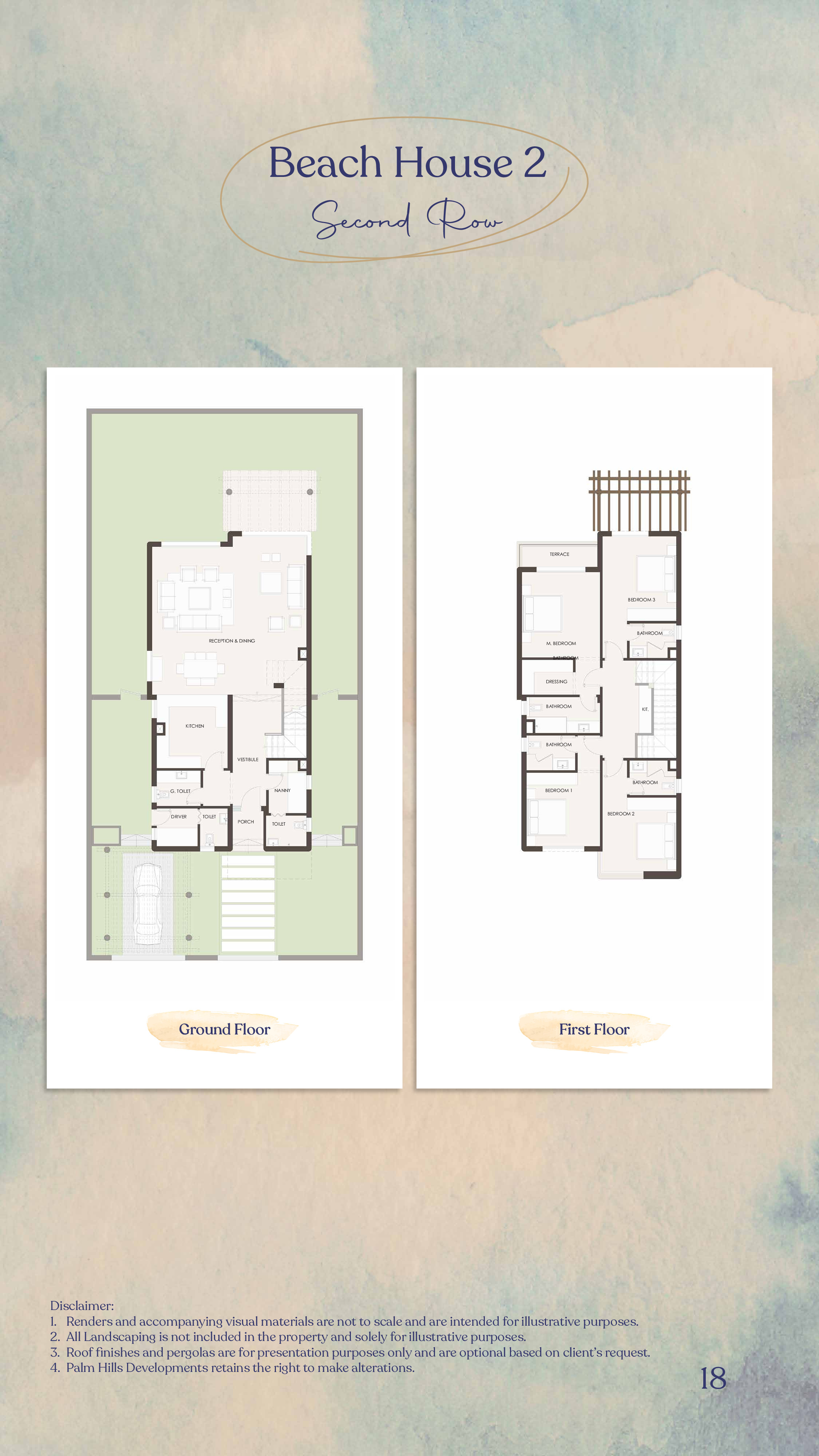 Floor plan for villa at Hacienda West