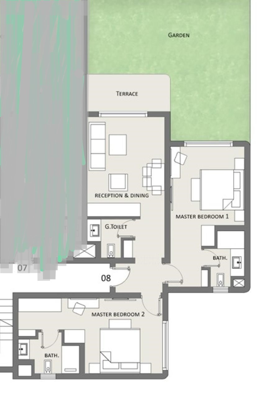 Floor plan for chalet at Hacienda West