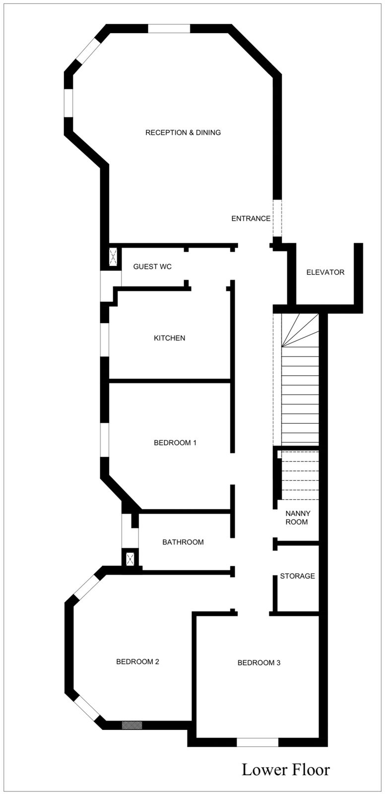 Floor plan for penthouse at Mountain View Hyde Park