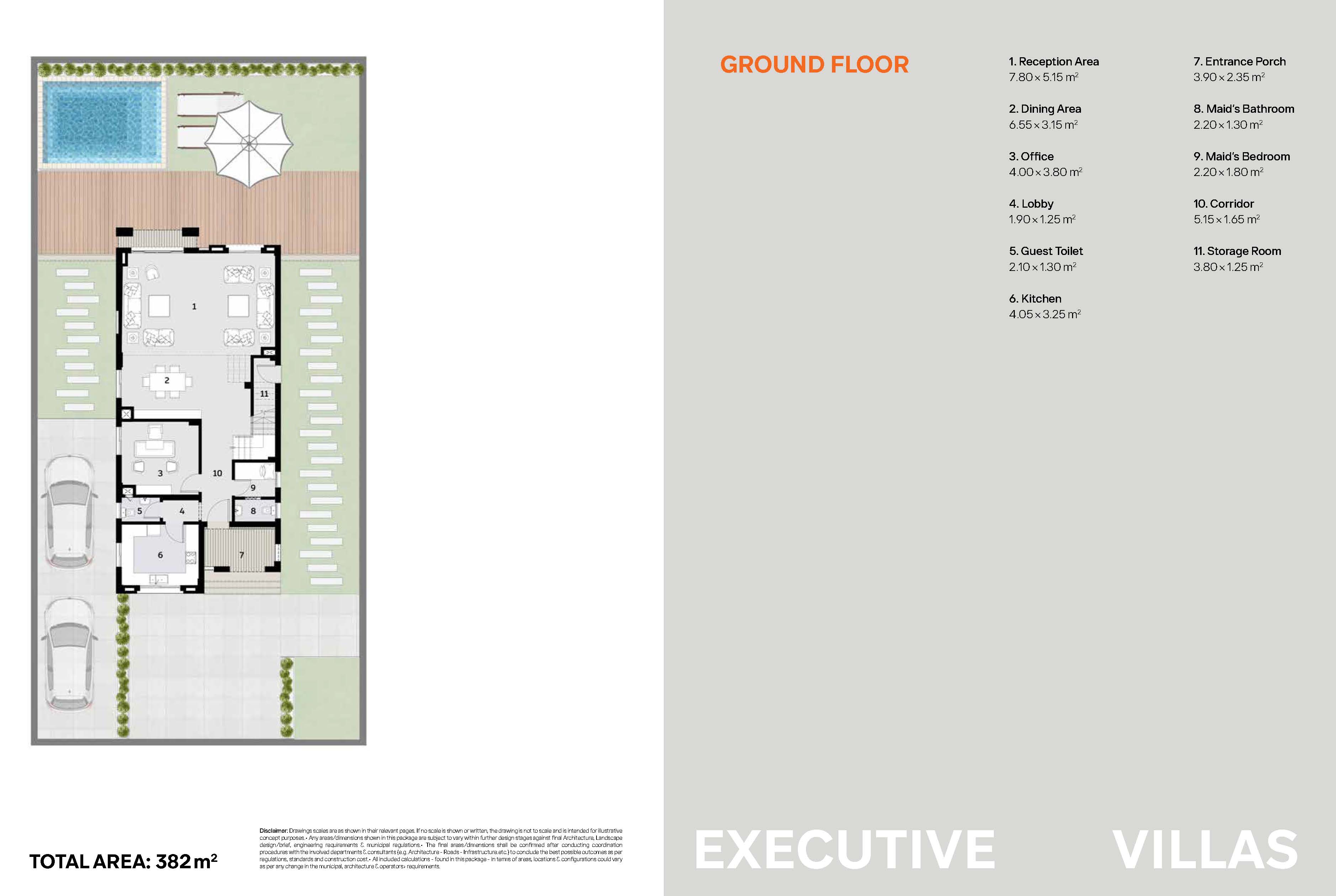Floor plan for villa at Ivoire East
