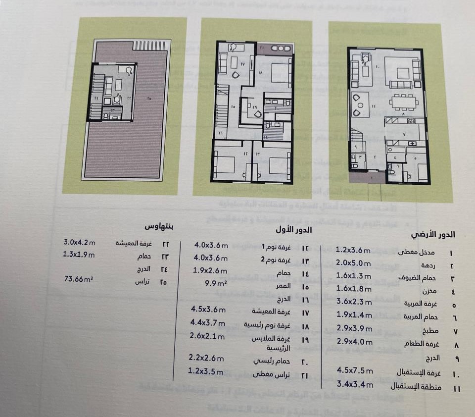 Floor plan for villa at Al Burouj