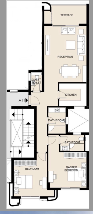 Floor plan for apartment at Palm Hills New Cairo