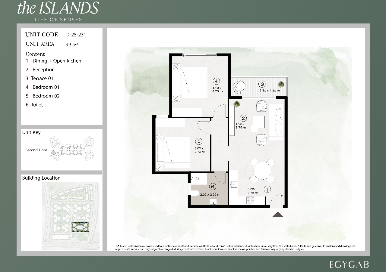 Floor plan for apartment at The Islands