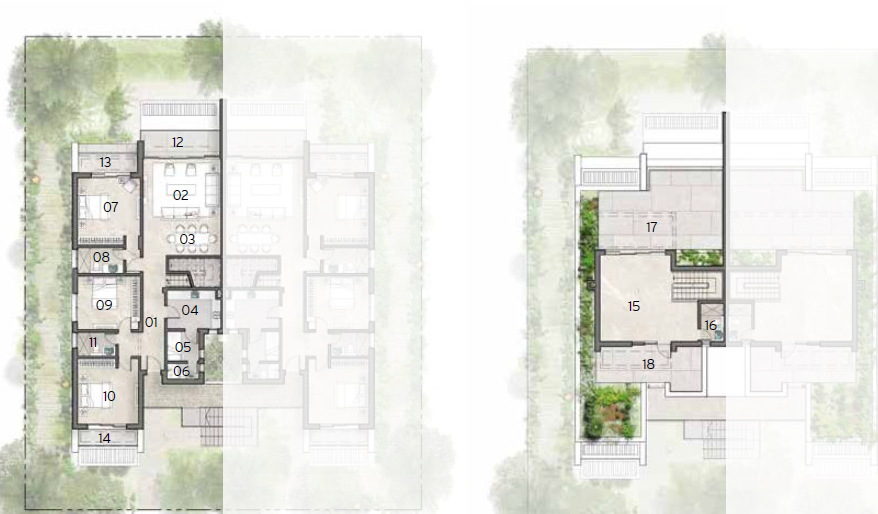 Floor plan for chalet at Silversands