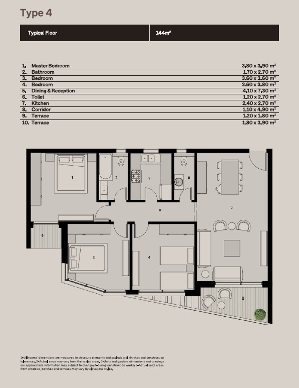 Floor plan for apartment at The Median Residences