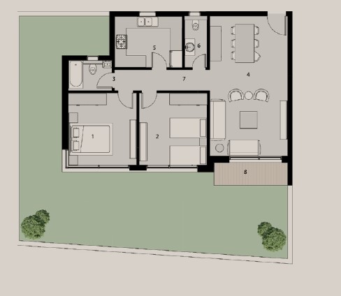 Floor plan for apartment at The Median Residences