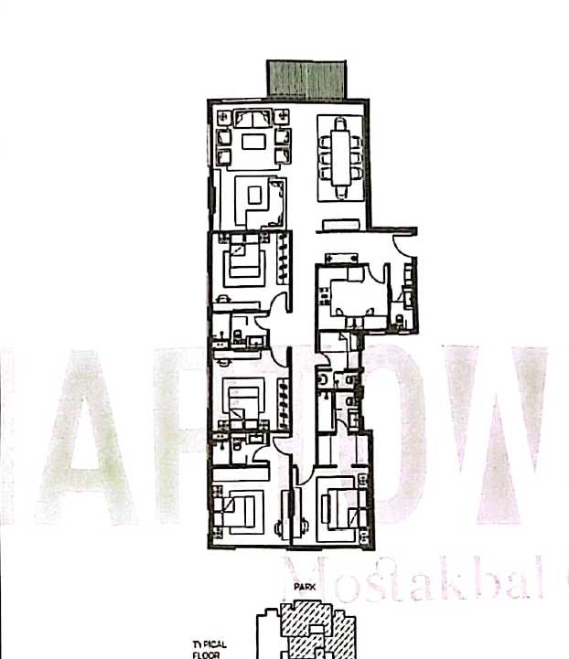 Floor plan for apartment at HAPTown