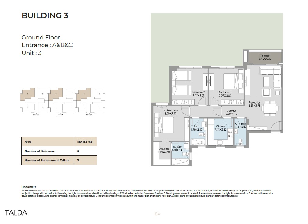 Floor plan for apartment at Talda