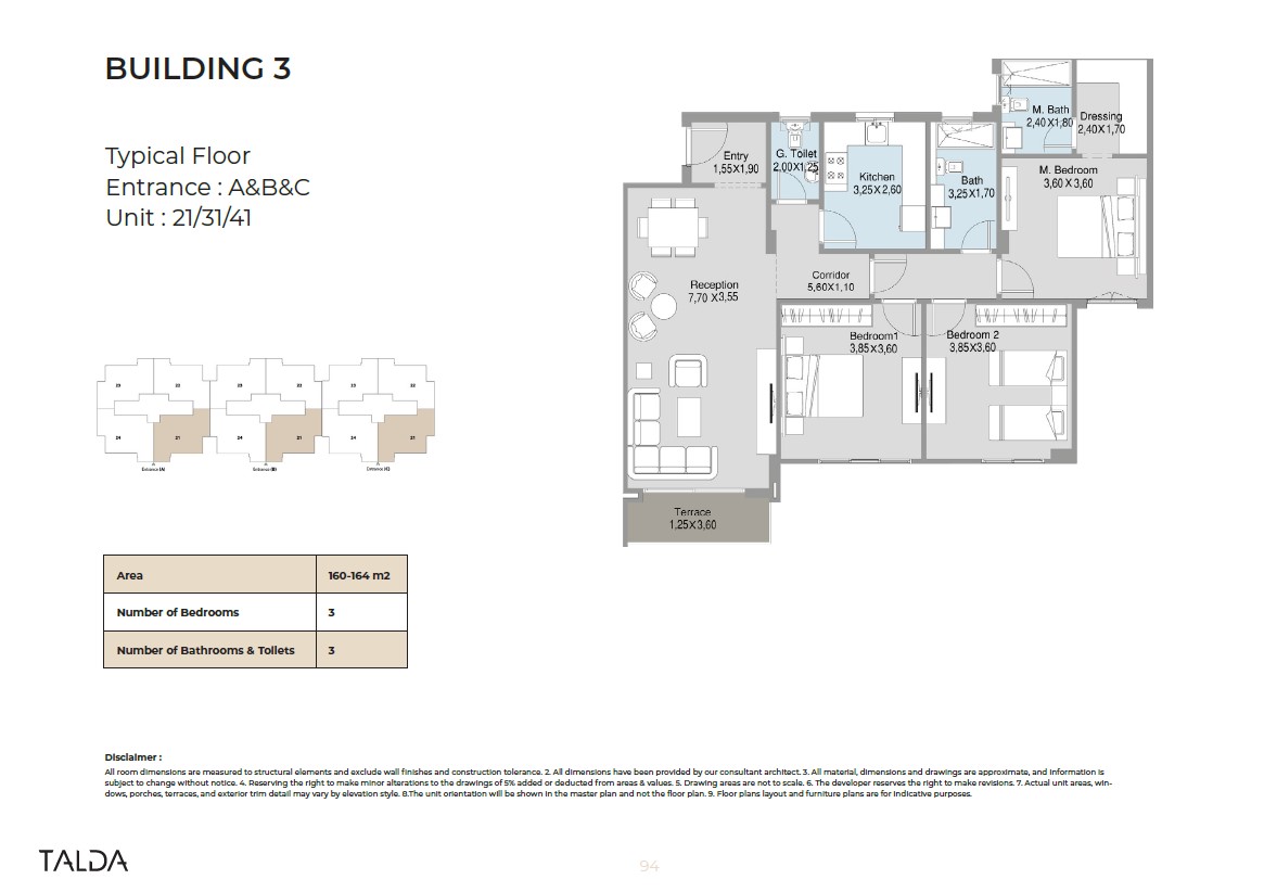 Floor plan for apartment at Talda