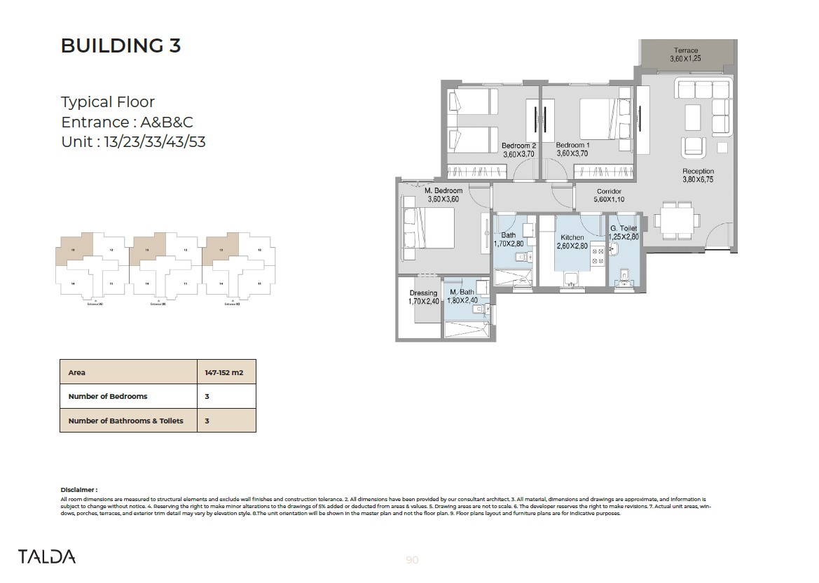 Floor plan for apartment at Talda