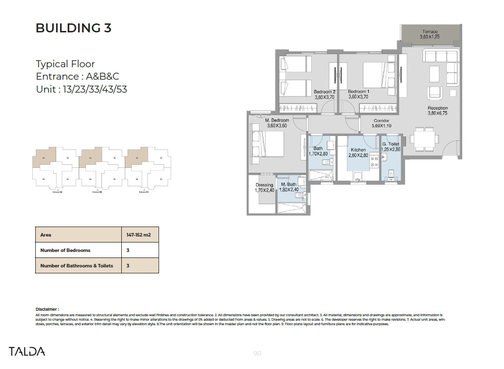 Floor plan for apartment at Talda