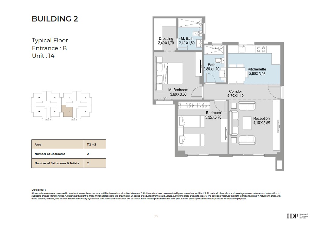 Floor plan for apartment at Talda