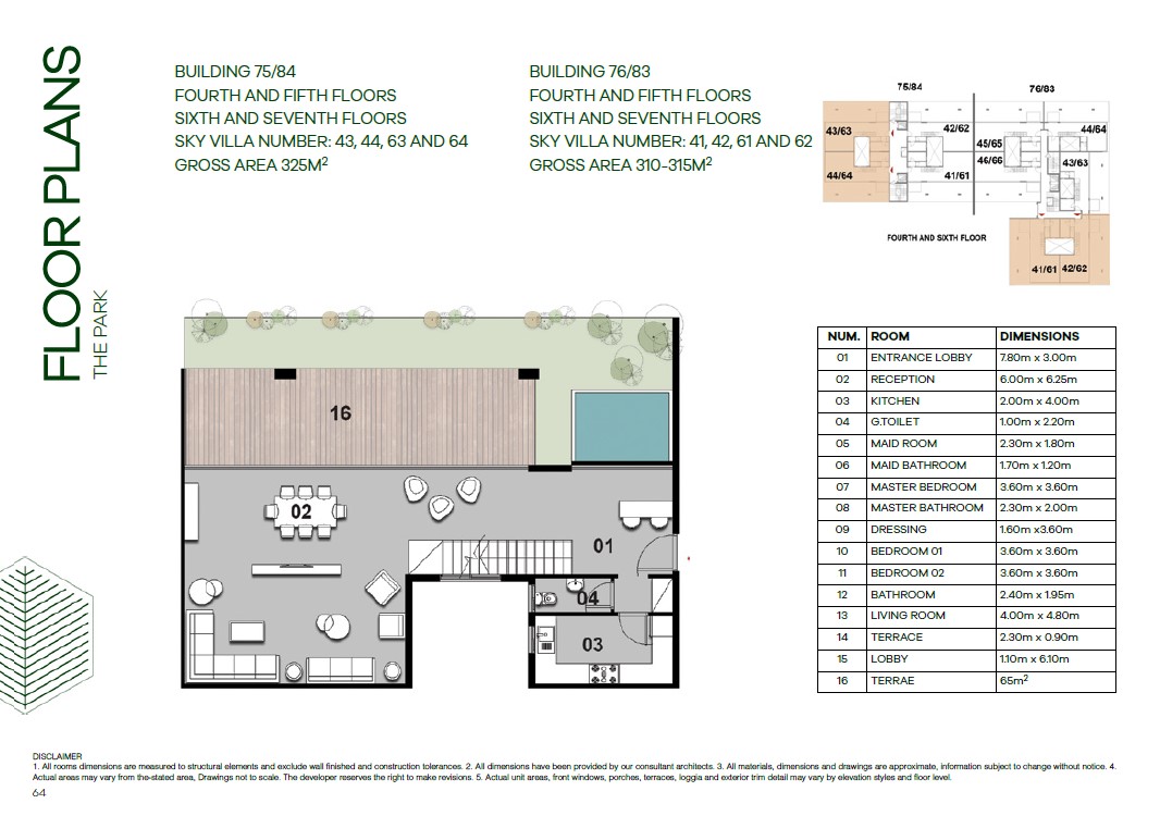 Floor plan for villa at Il Bosco New Capital