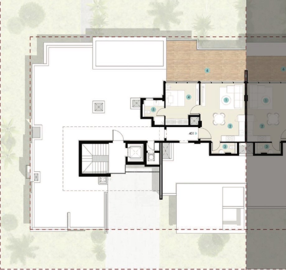 Floor plan for penthouse at Azha North Coast