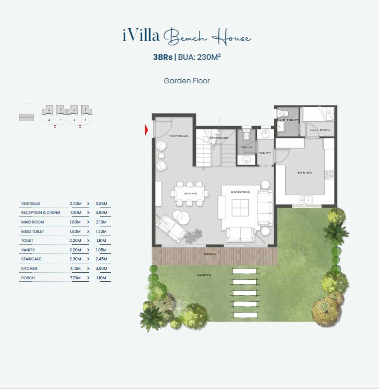 Floor plan for villa at Aliva Mountain View Mostakbal City