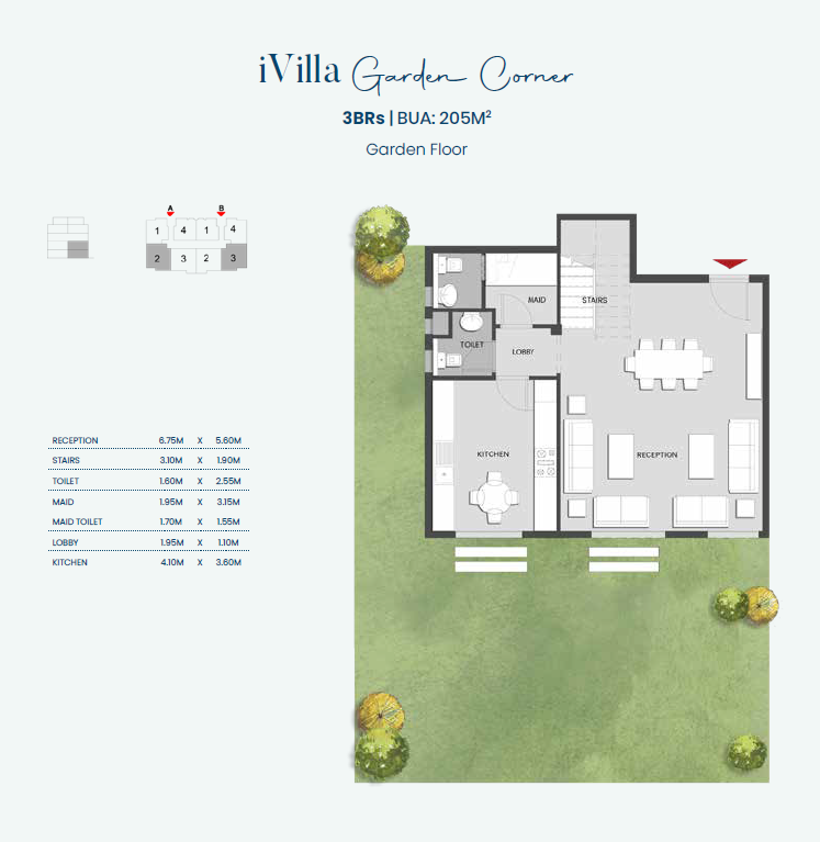 Floor plan for duplex at Aliva Mountain View Mostakbal City