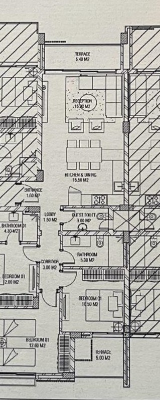 Floor plan for chalet at Azha North Coast