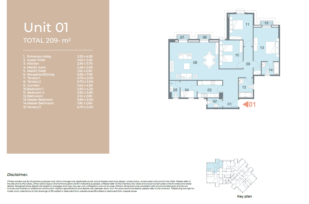 Floor plan for apartment at Il Latini City Edge