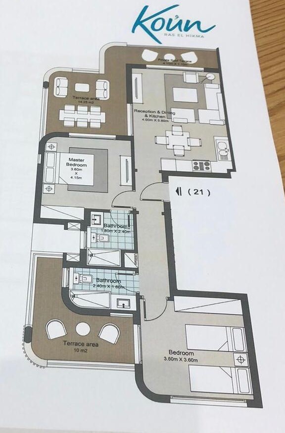 Floor plan for chalet at Koun