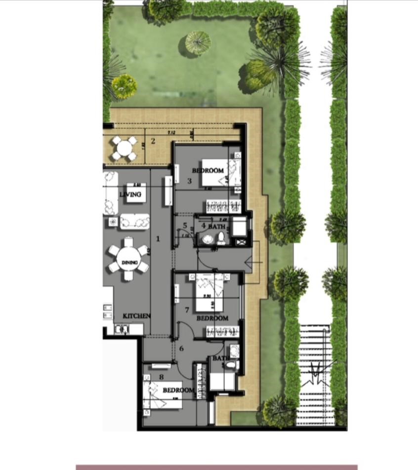 Floor plan for chalet at Jebal El Sokhna