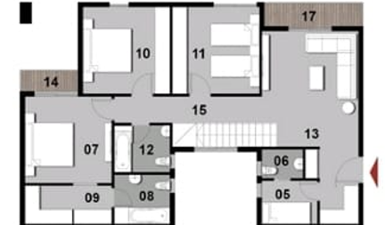 Floor plan for duplex at Il Bosco City
