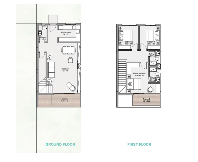 Floor plan for townhouse at Salt