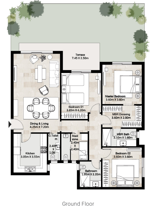 Floor plan for apartment at Hyde Park