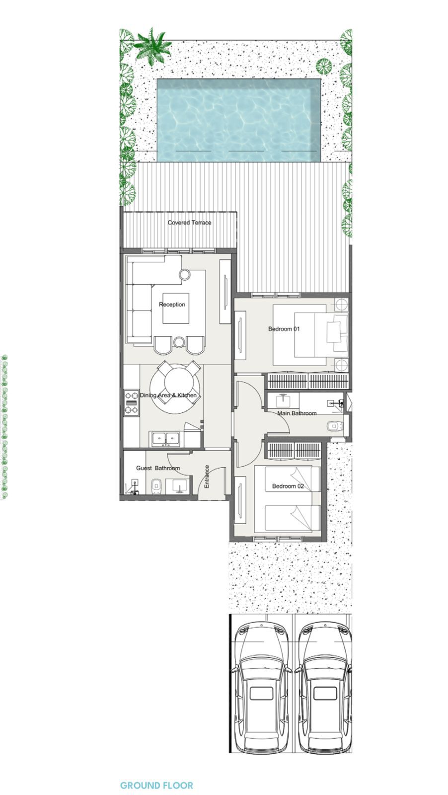 Floor plan for chalet at Summer