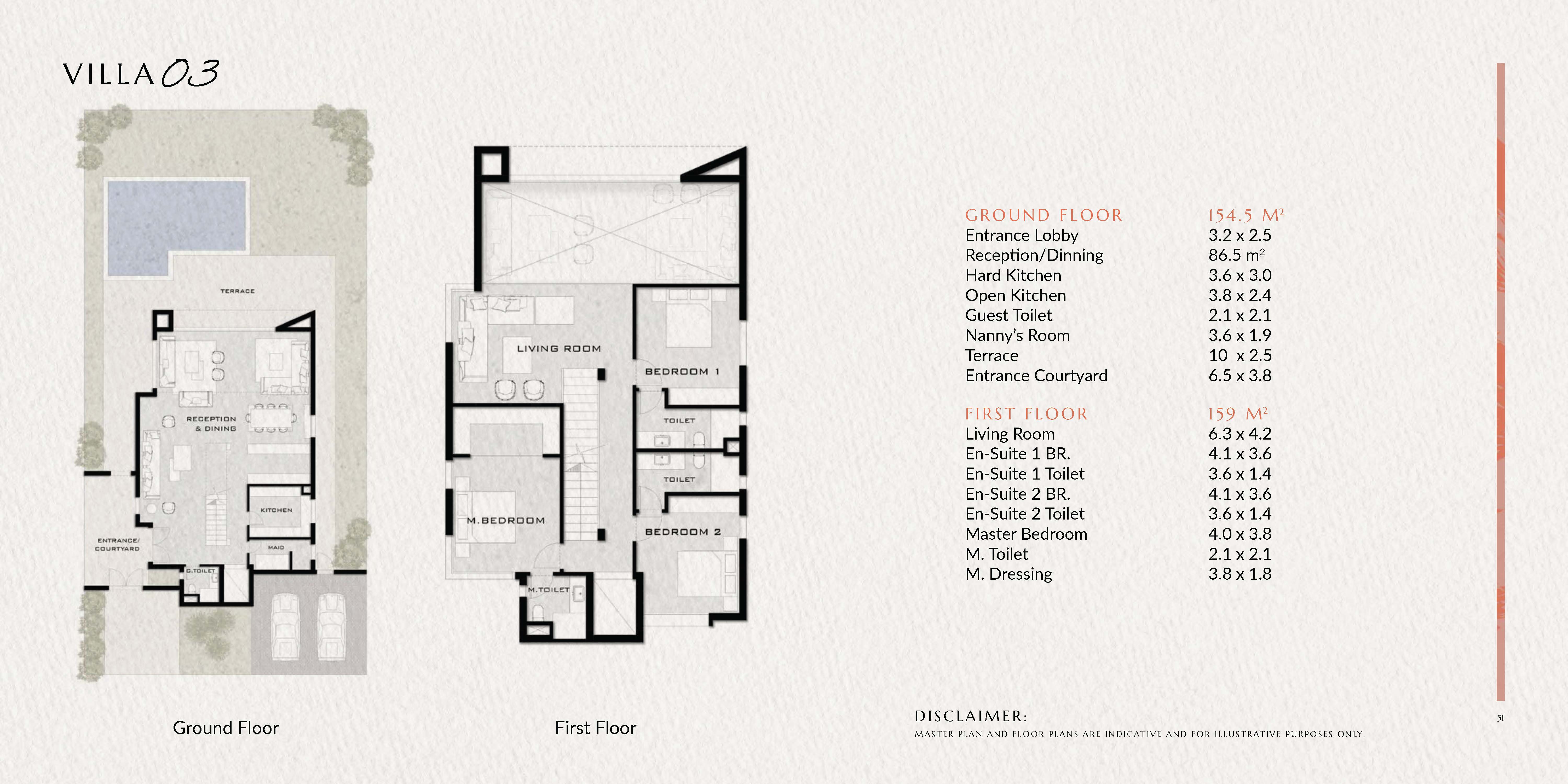 Floor plan for villa at Vaha