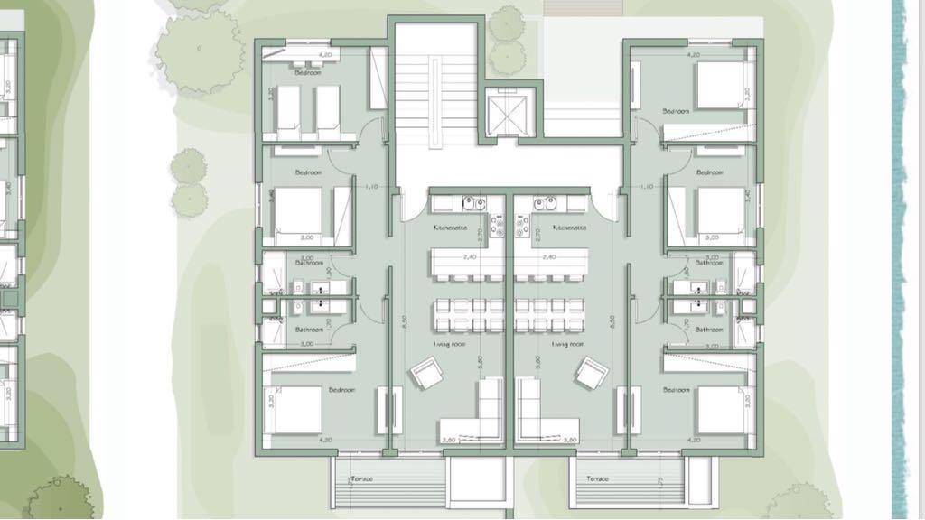 Floor plan for chalet at Fouka Bay
