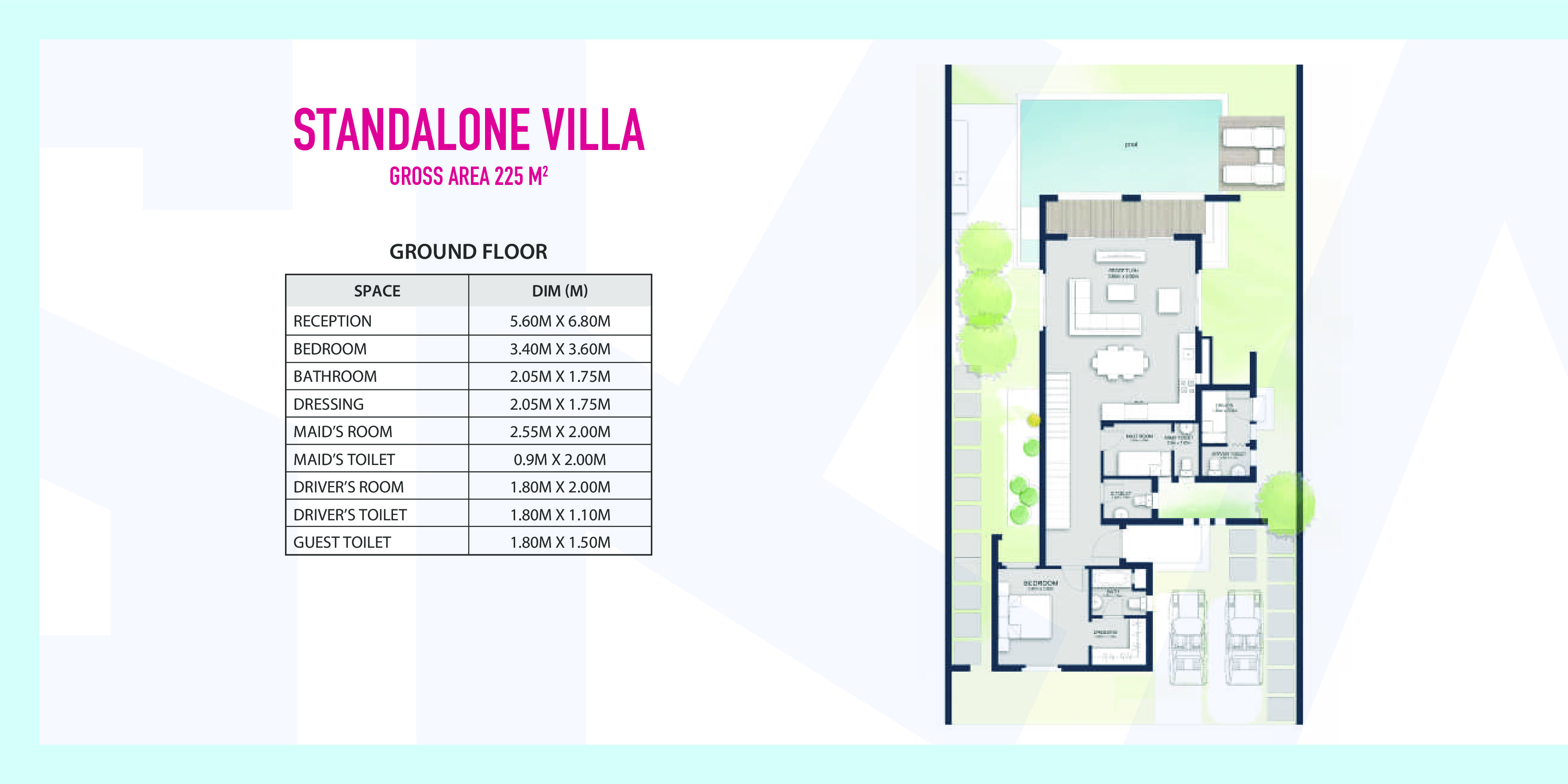 Floor plan for villa at Mountain View Ras El Hekma