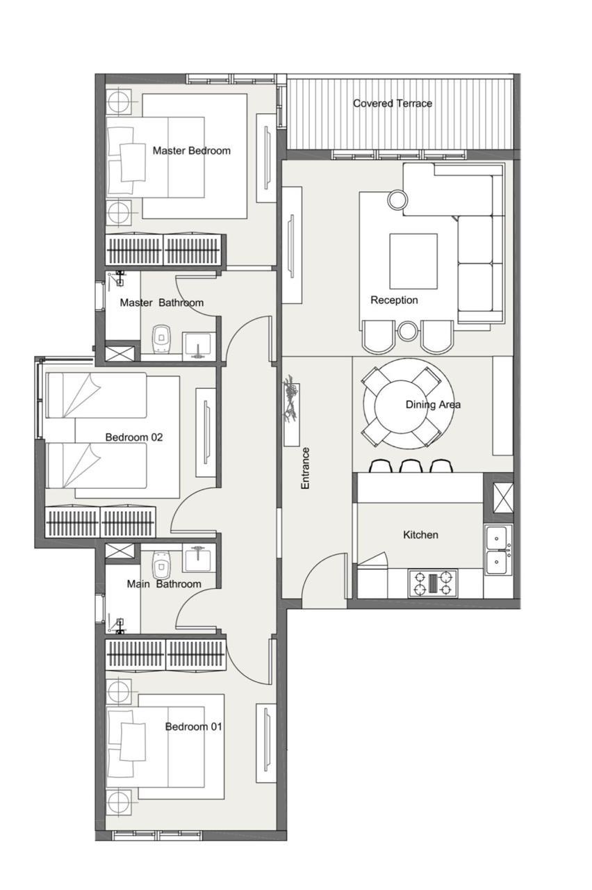 Floor plan for chalet at Summer