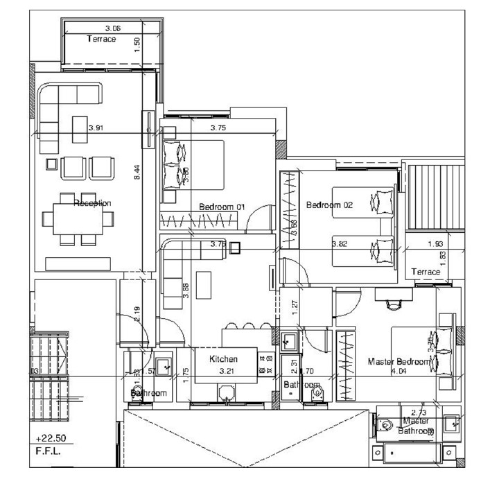 Floor plan for apartment at Scenario