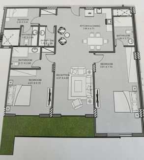 Floor plan for chalet at Direction White