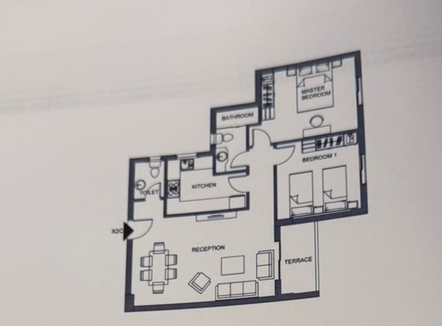 Floor plan for apartment at Sarai