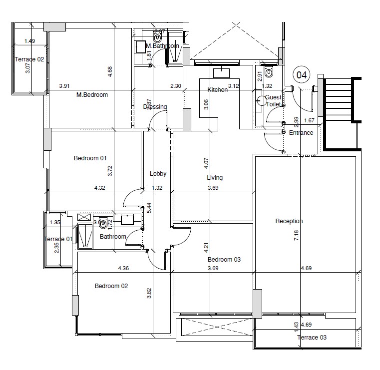 Floor plan for apartment at Scene 7