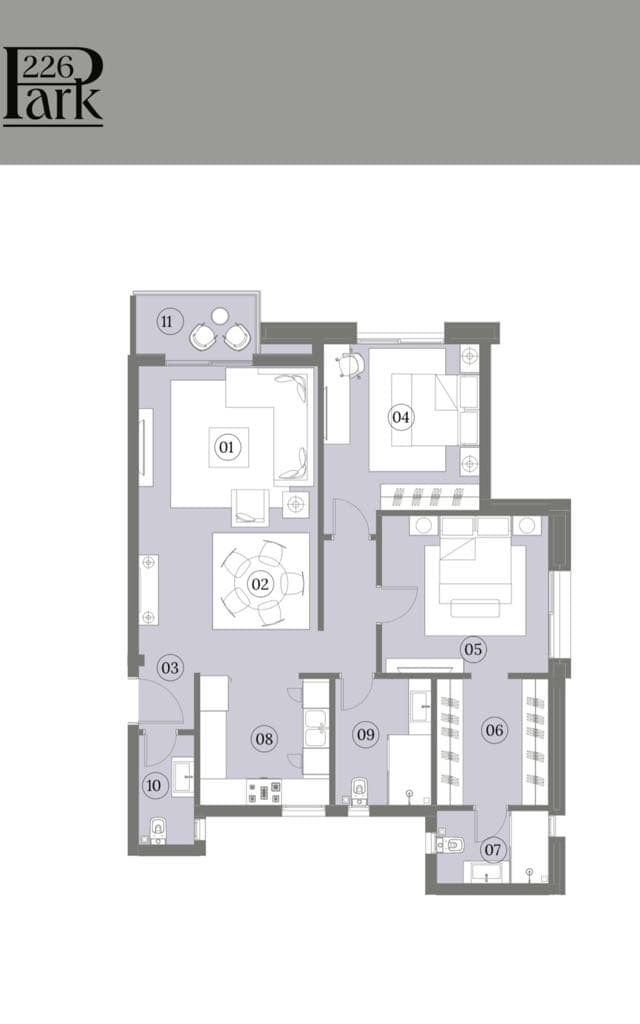 Floor plan for apartment at HAPTown