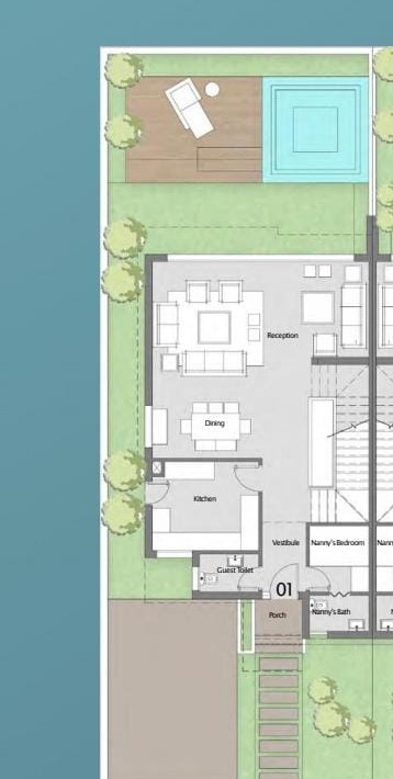 Floor plan for townhouse at Badya
