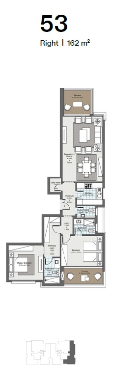 Floor plan for apartment at Ever