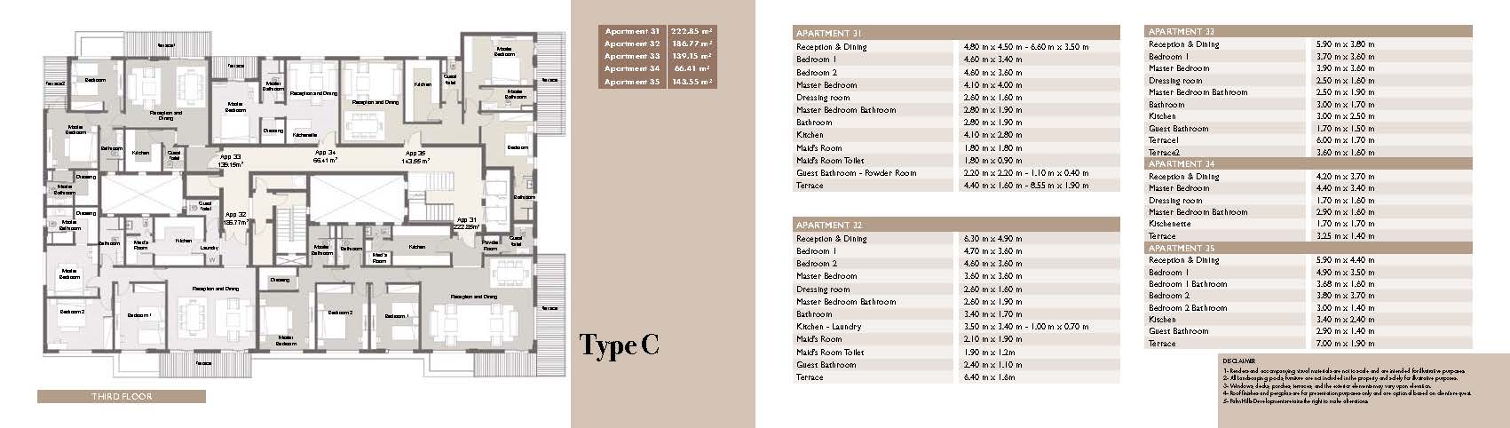 Floor plan for apartment at Palm Hills Alexandria