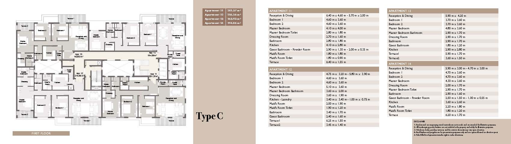 Floor plan for apartment at Palm Hills Alexandria