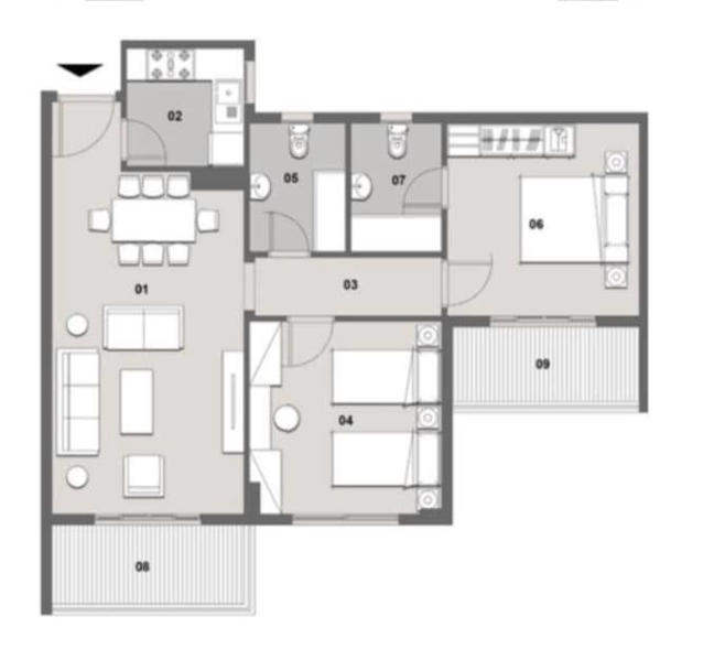 Floor plan for apartment at Il Bosco City