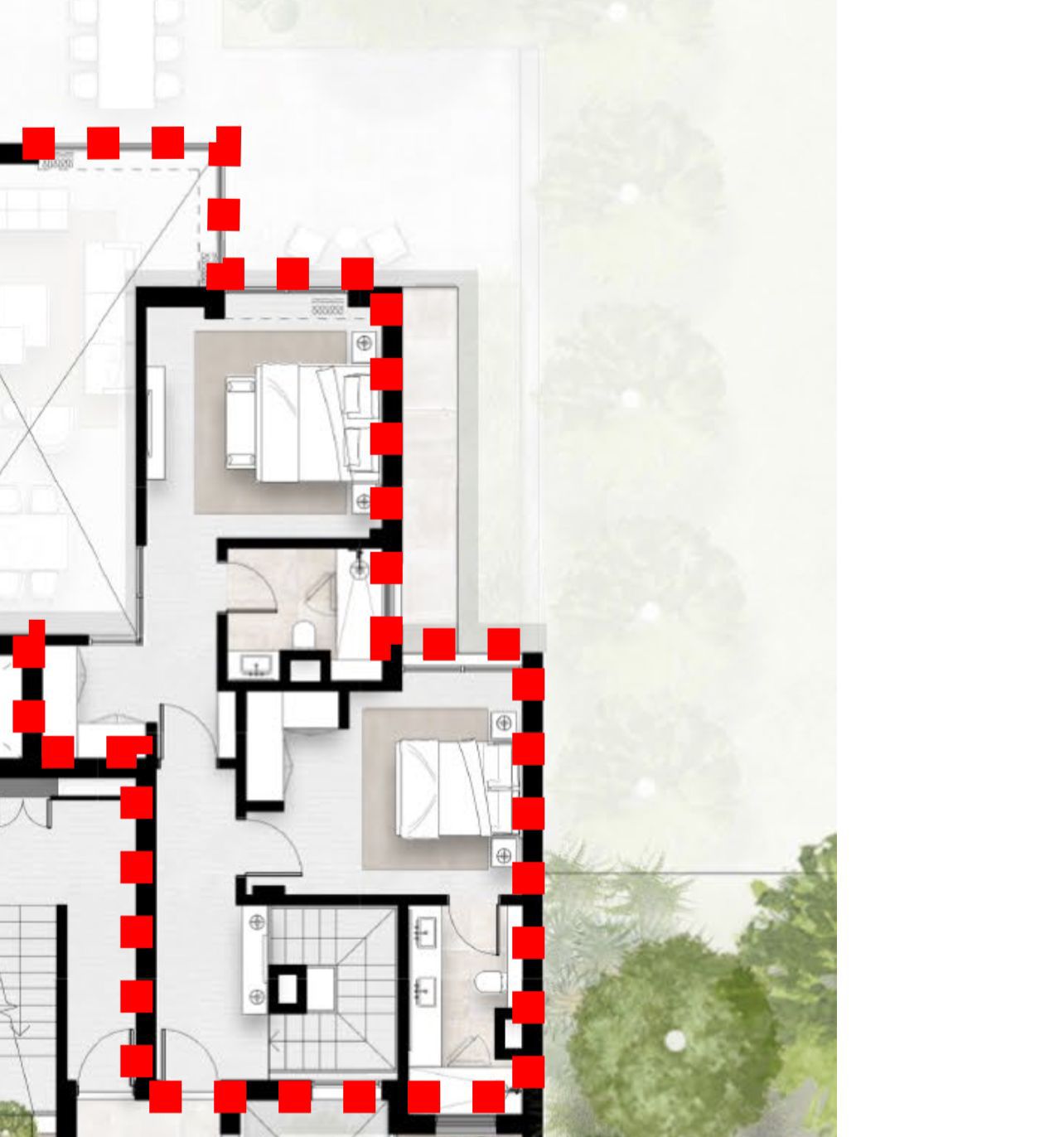Floor plan for duplex at Solana