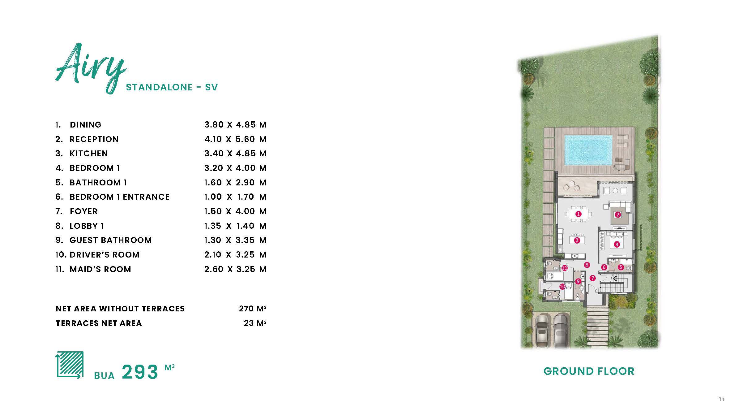Floor plan for villa at D.O.S.E