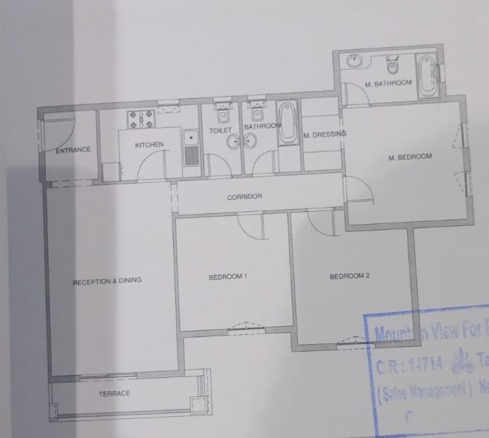 Floor plan for apartment at Aliva Mountain View Mostakbal City