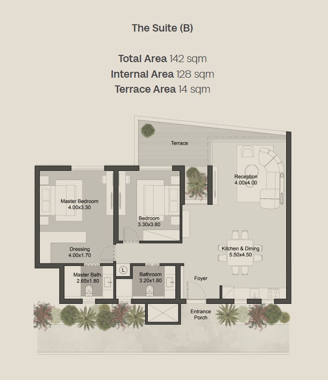 Floor plan for apartment at Hills of One