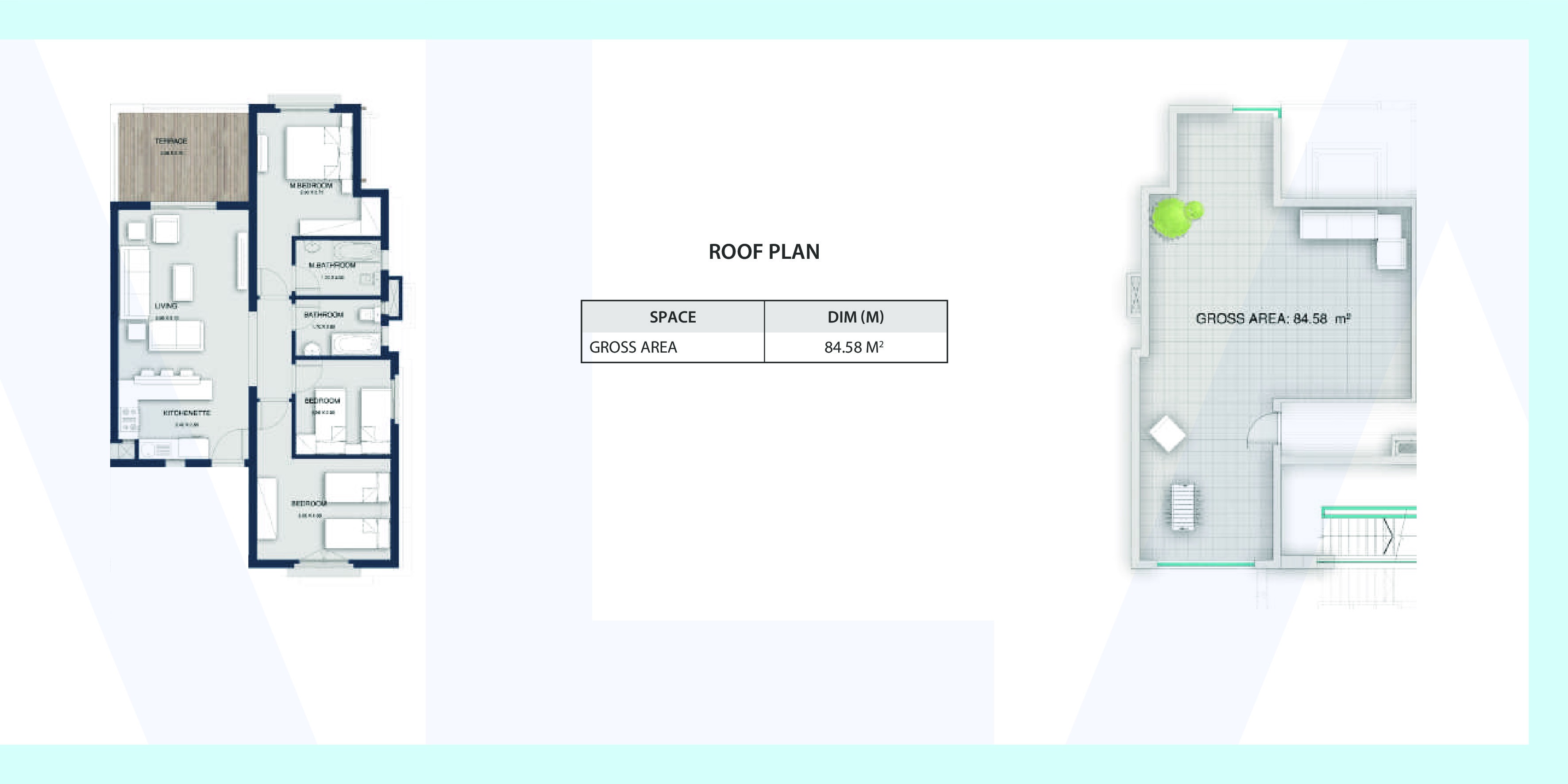 Floor plan for chalet at Mountain View Ras El Hekma