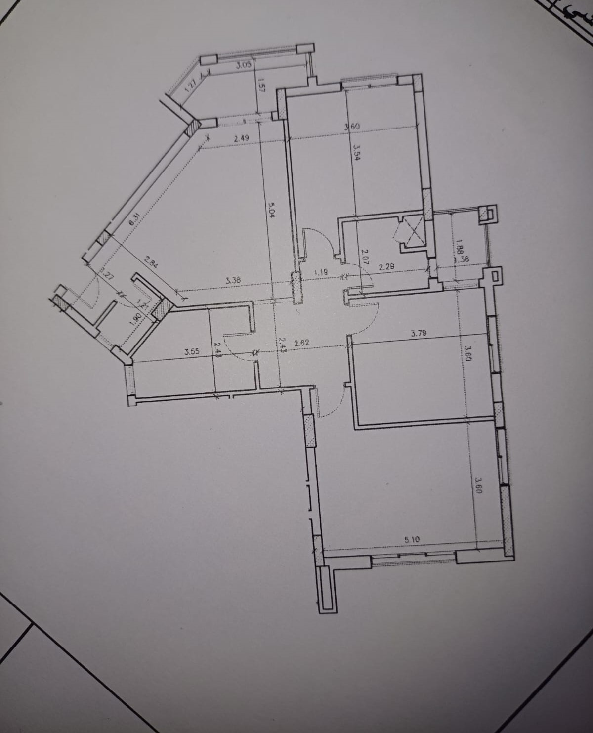 Floor plan for apartment at Al Maqsad
