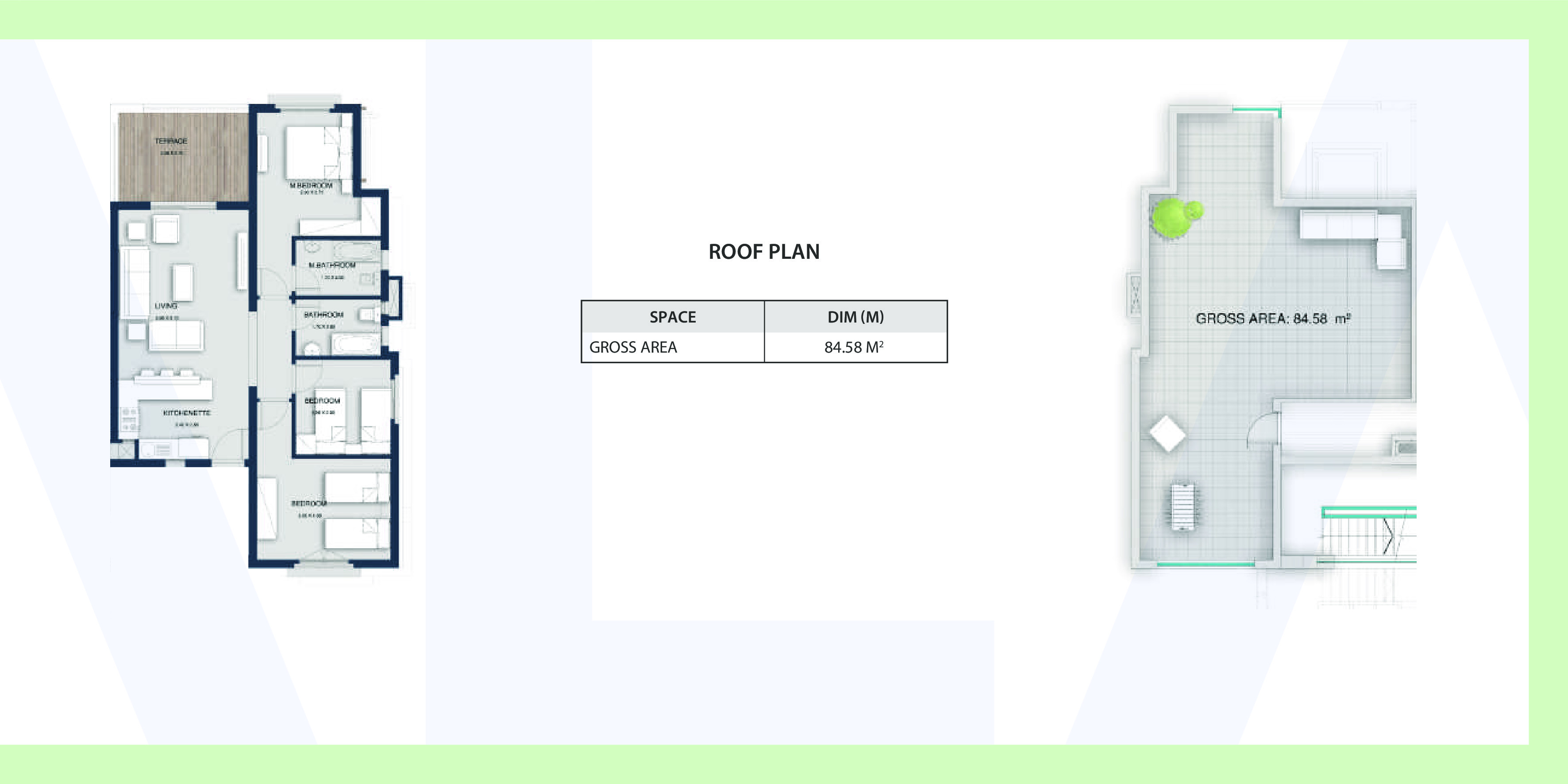 Floor plan for duplex at 205 Arkan Palm