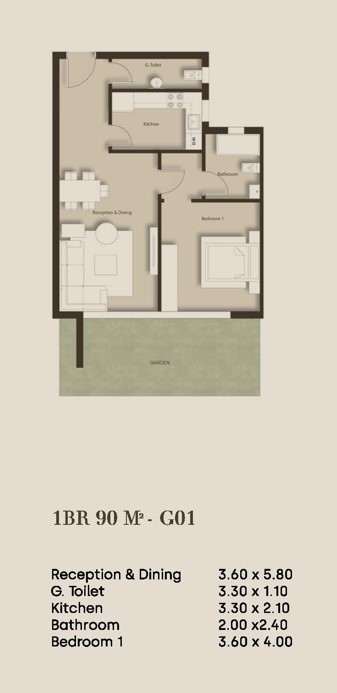 Floor plan for apartment at The Crest
